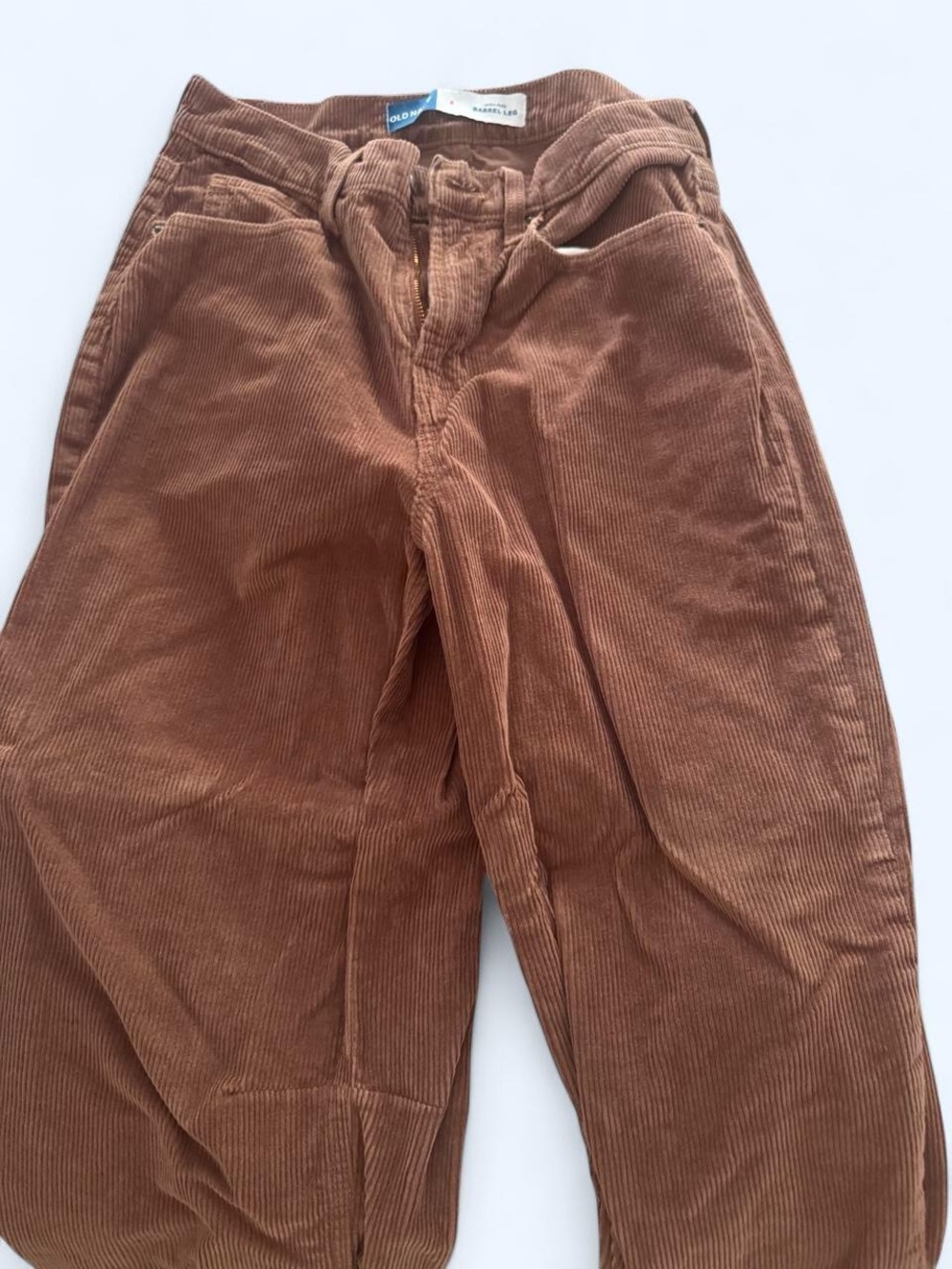 Old Navy High-Rise Barrel Leg Corduroy Pants — Brown - Picture 2 of 3